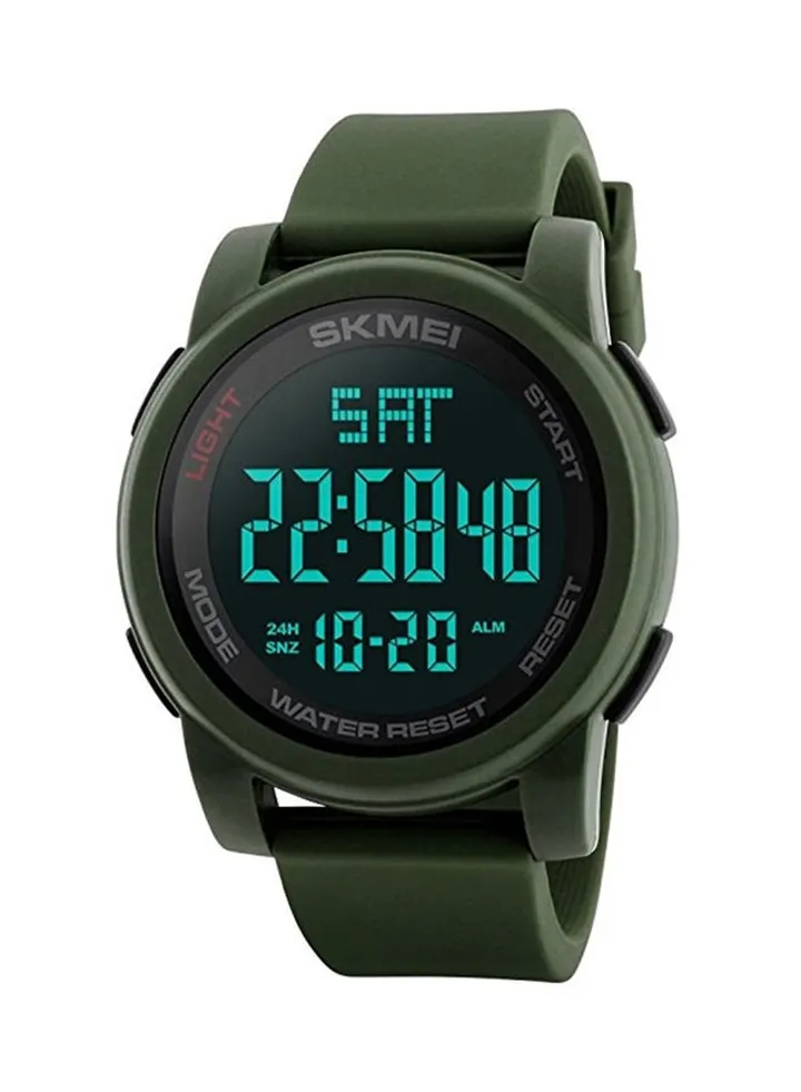 Men's Water Resistant Silicone Digital Watch NN0011SK1257-Green