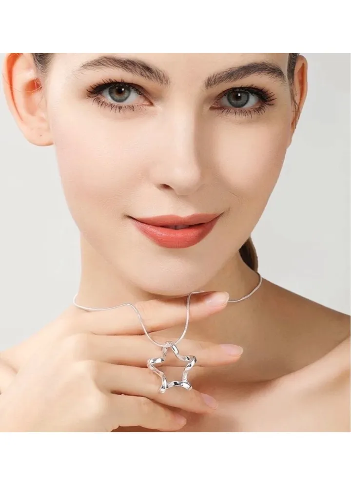 Elegant 925 Sterling Silver Necklace For Women