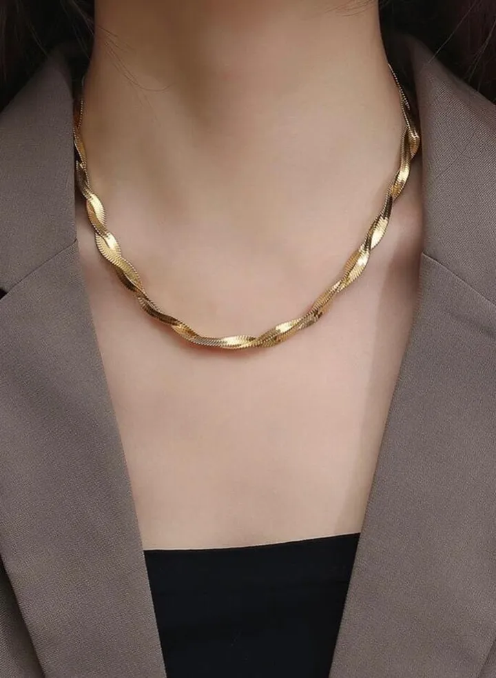 18k Gold Plated Stainless Steel Necklace