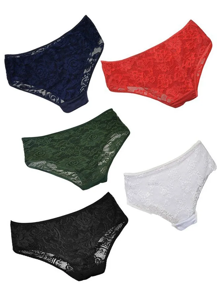 A set of 5 women's lace underwear