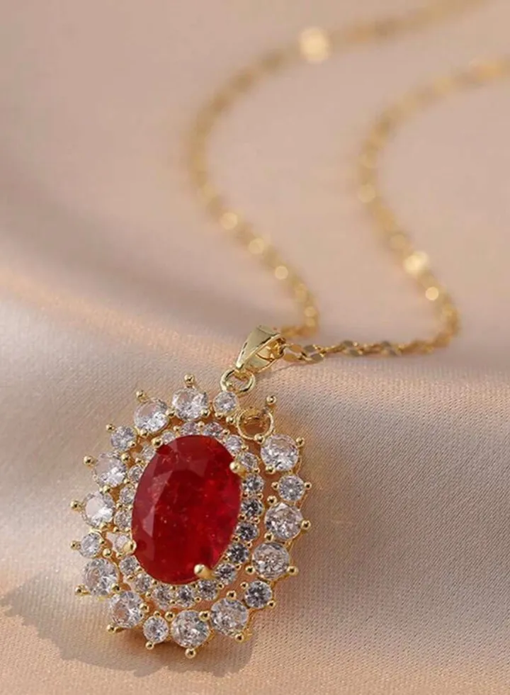 18k Gold Plated Stainless Steel Necklace For Women
