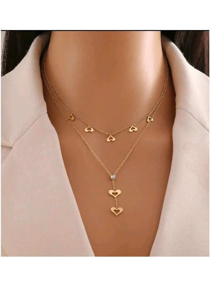 Trendy Stainless Steel Gold Plated Necklace For Women