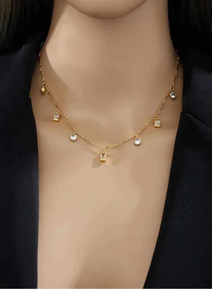 Trendy Stainless Steel Gold Plated Necklace For Women