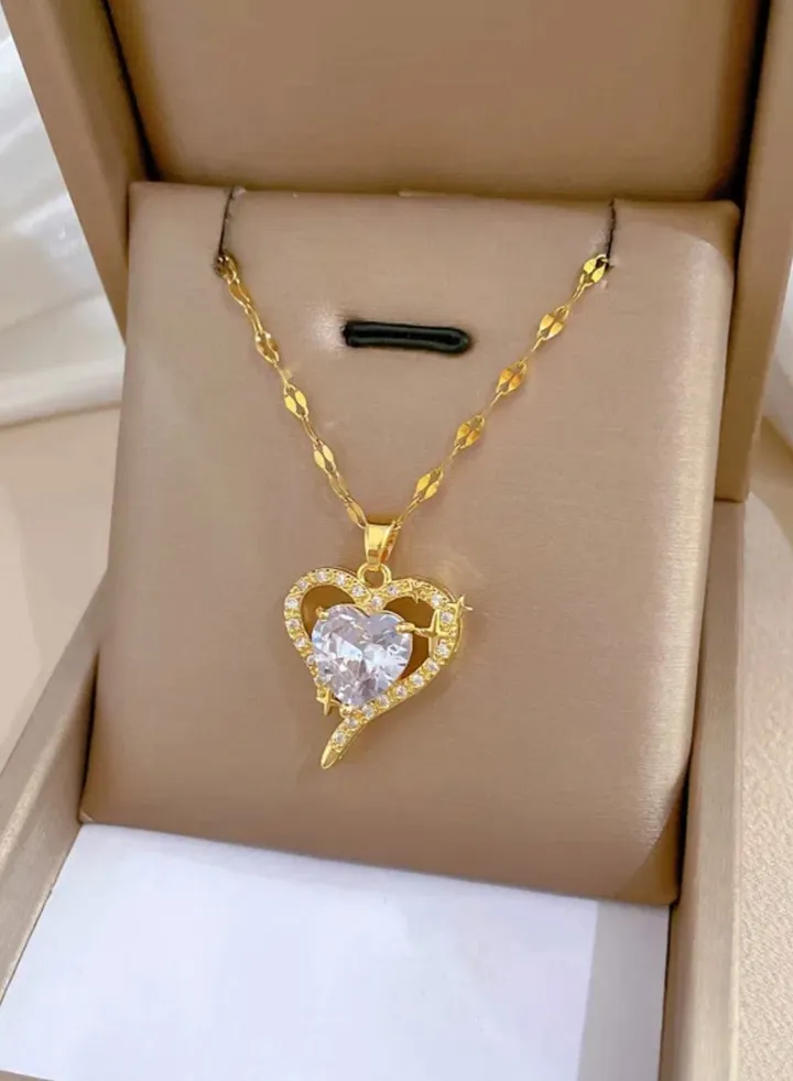 Trendy Stainless Steel Gold Plated Necklace For Women