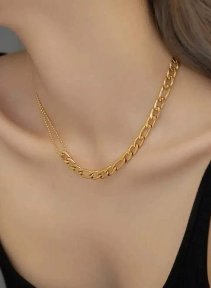 18k Gold Plated Stainless Steel Necklace For Women