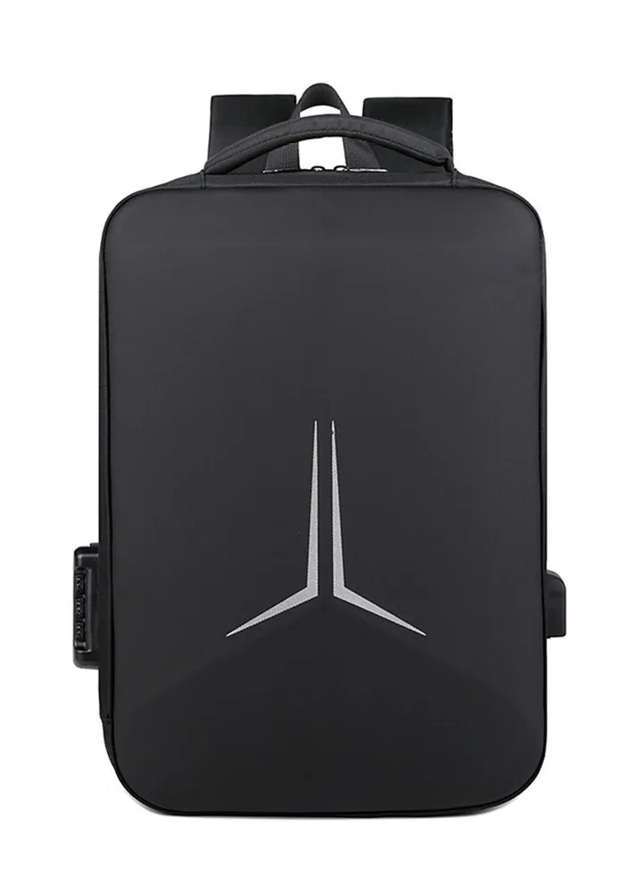 Laptop Backpack, Waterproof Business Travel Computer Bag, Gaming Laptop Bag with USB Charging Port (Black)