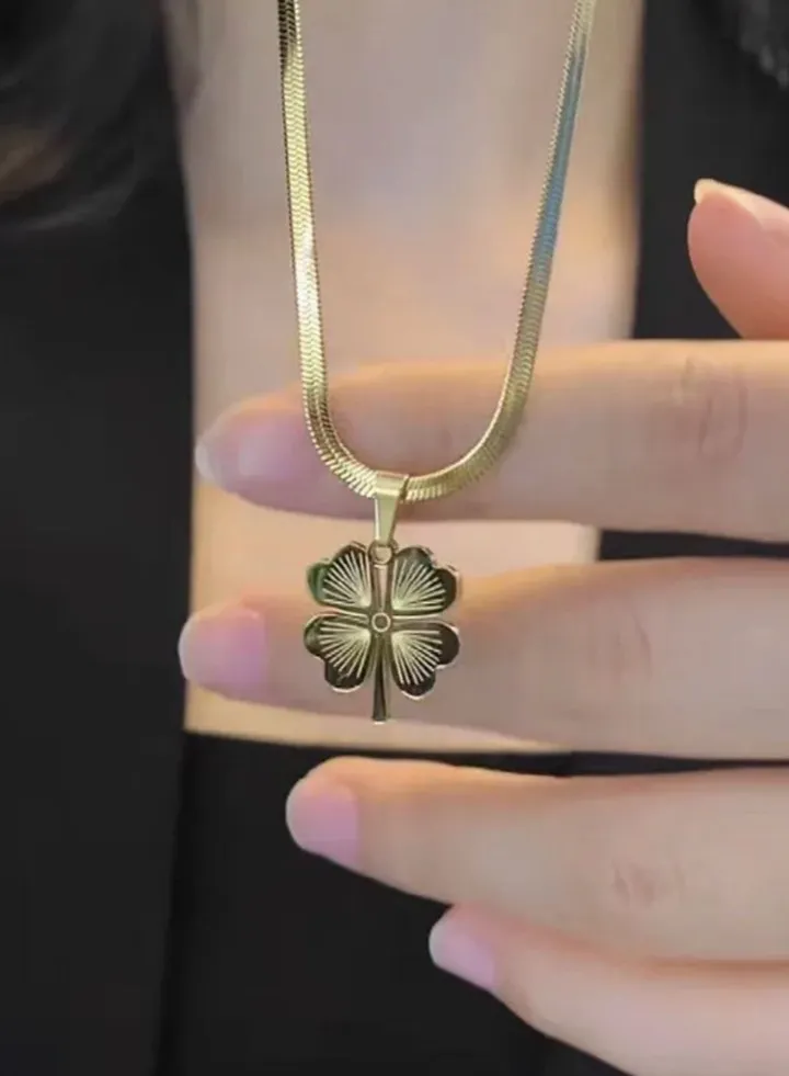 Elegant Stainless Steel Gold Plated Necklace For Women