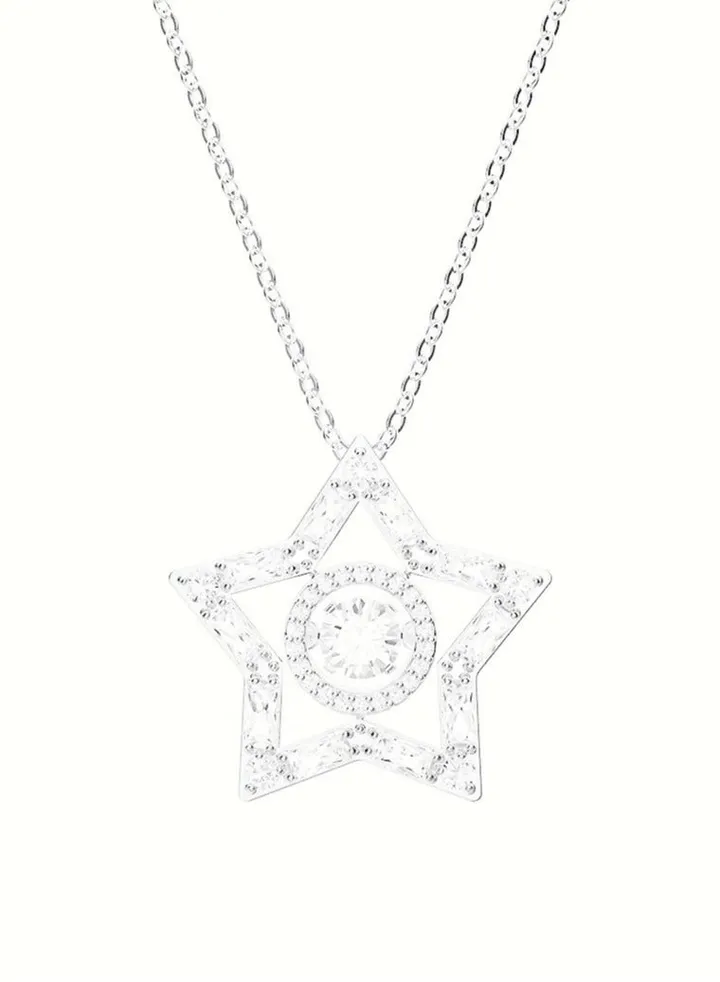 White Gold Necklace Pentagram Pendant