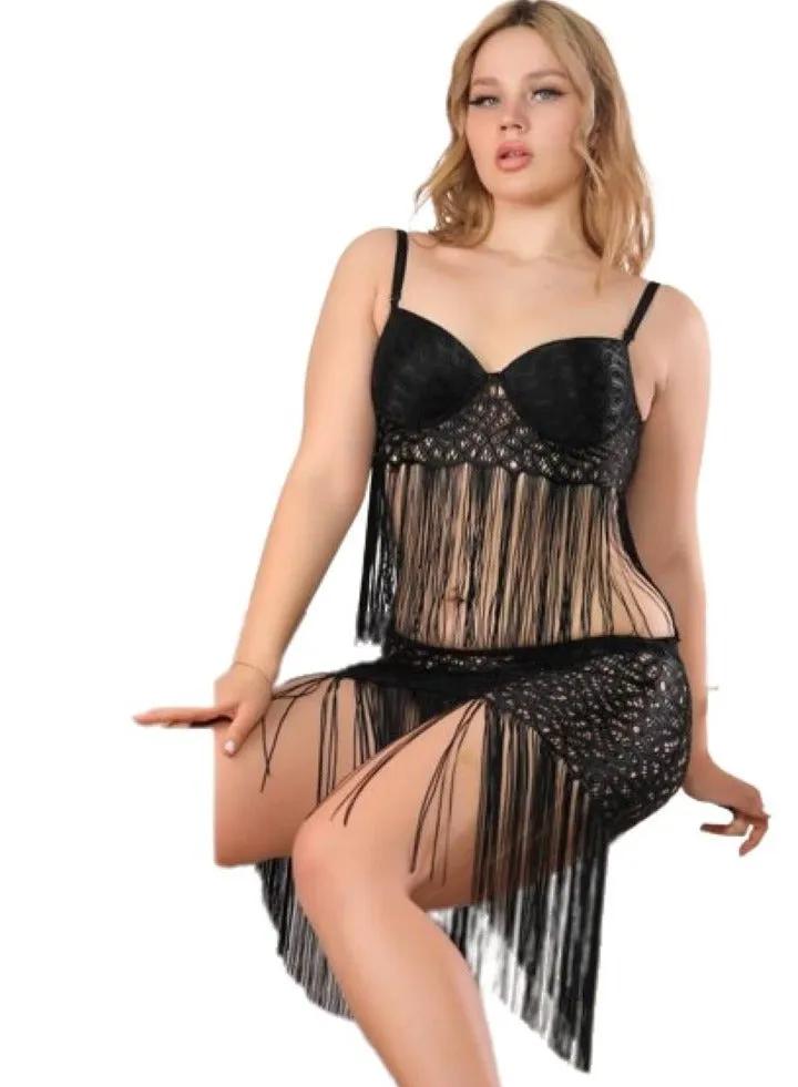Women's lace lingerie dress