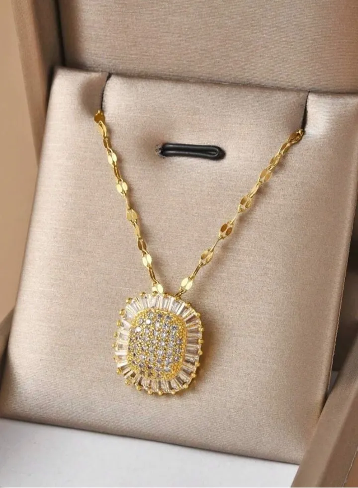Trendy Stainless Steel Gold Plated Necklace For Women