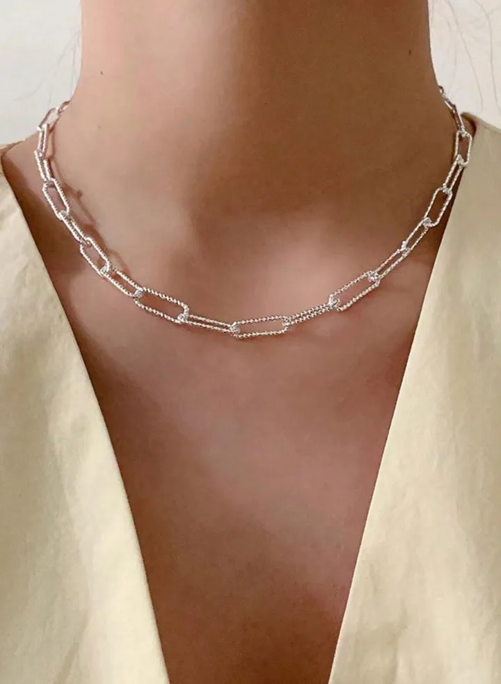 Amazing & Elegant Silver Stainless Steel Necklace For Women