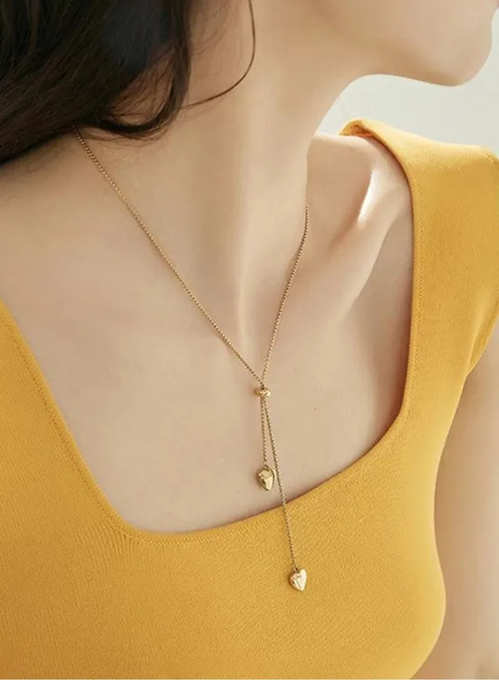 Elegant 18k Gold Plated Stainless Steel Necklace For Women