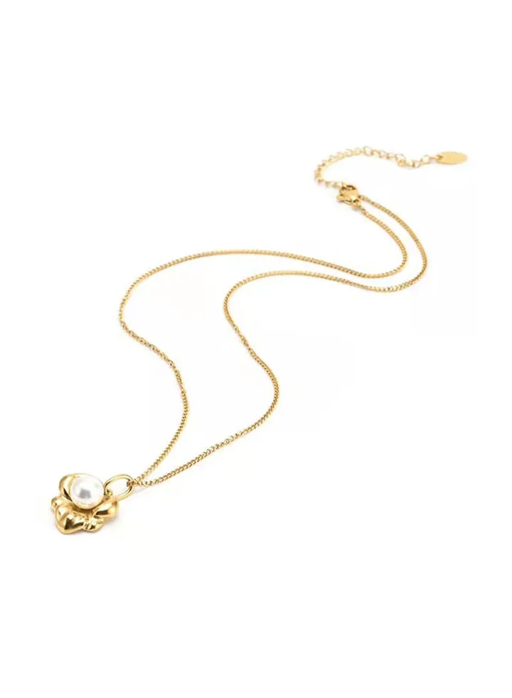 Women's Stainless Steel Gold Necklace - LC.N.01238.110