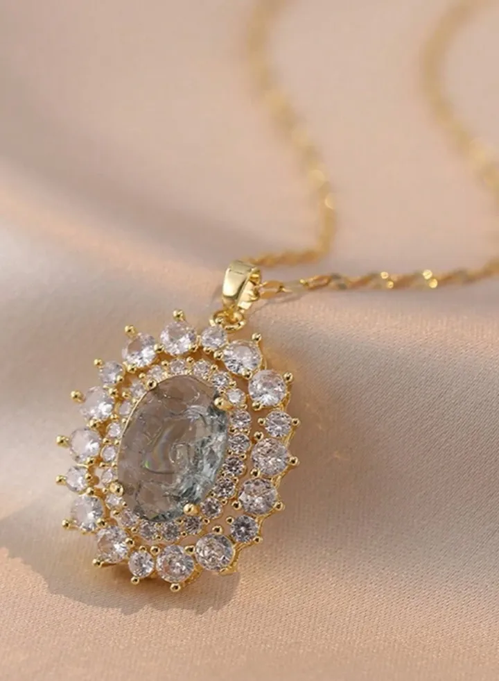 18k Gold Plated Stainless Steel Necklace For Women