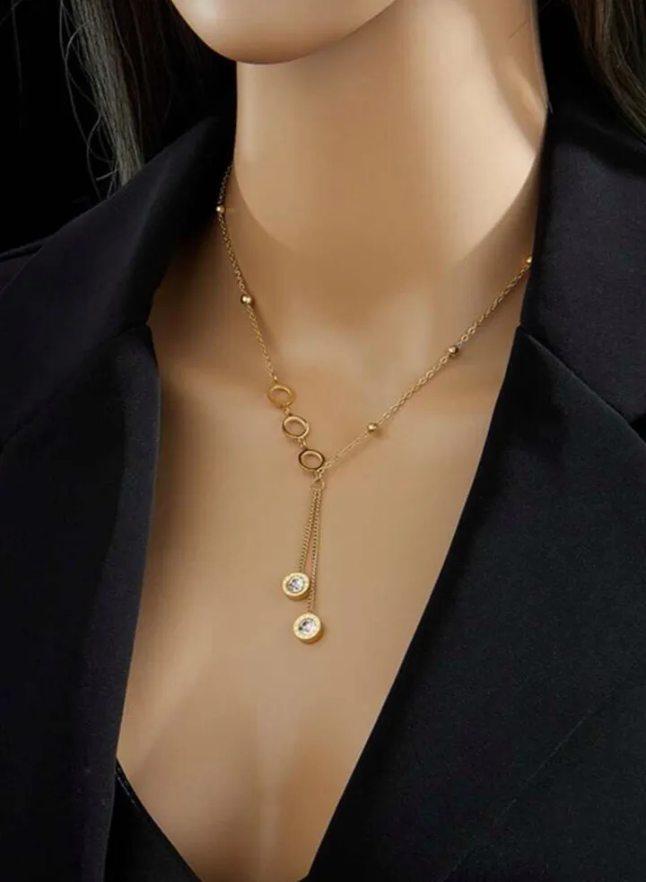 18k Gold Plated Stainless Steel Necklace For Women