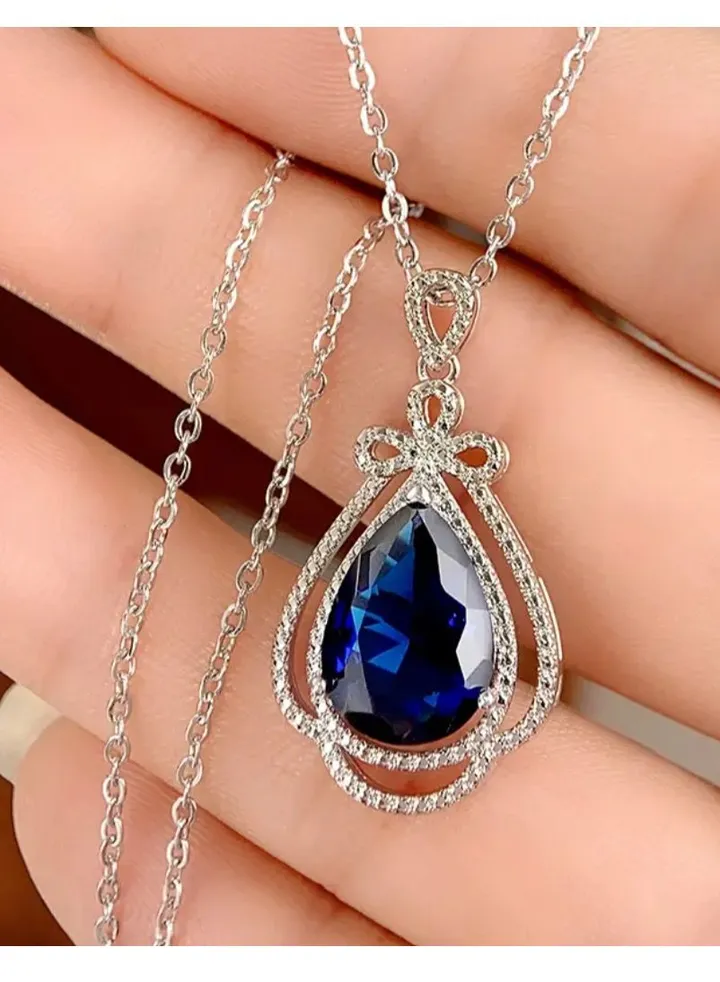 925 Silver Plated Cubic Zircon Necklace