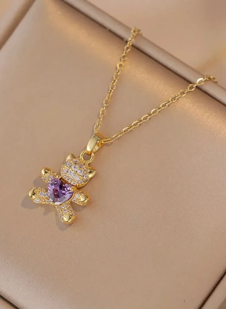 Stylish Stainless Steel 18k Gold Plated Necklace For Women