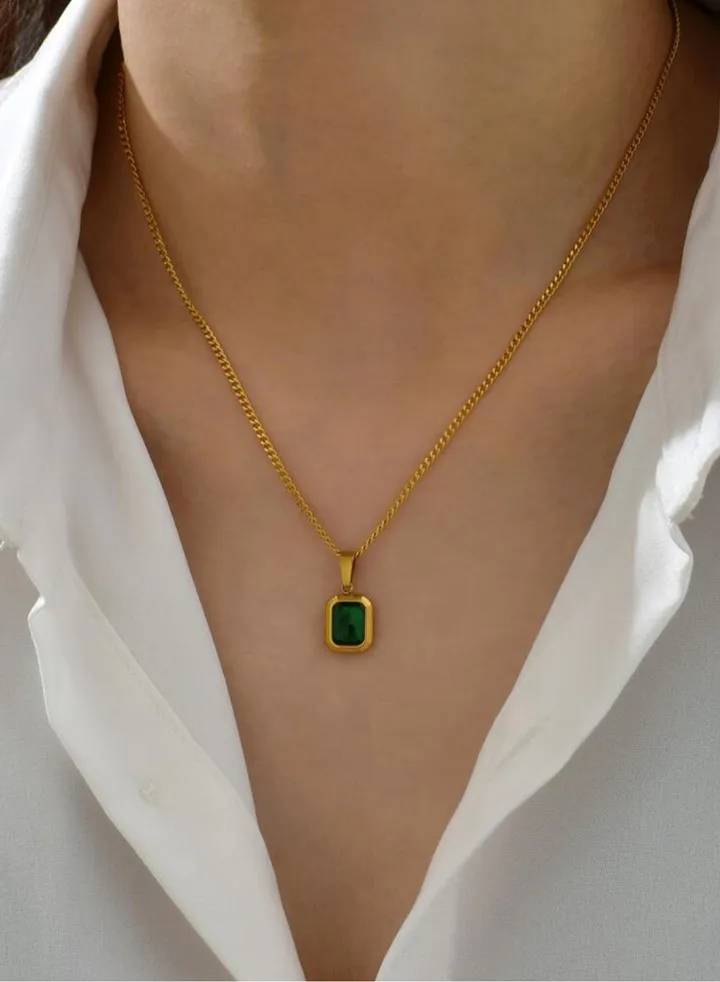 Elegant Stainless Steel Gold Plated Necklace For Women