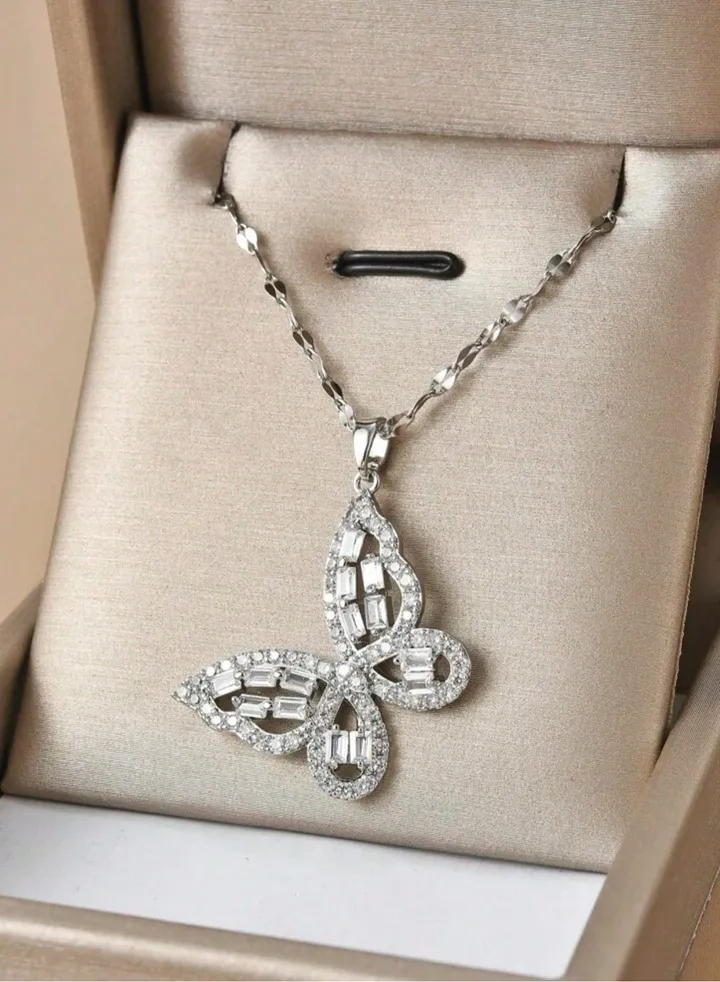 Trendy Silver Stainless Steel Necklace For Women