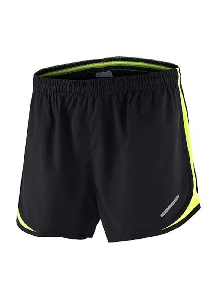 2 in 1 Running And Cycling Sports Shorts Green/Black