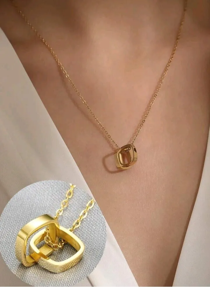 Trendy Stainless Steel Gold Plated Necklace For Women