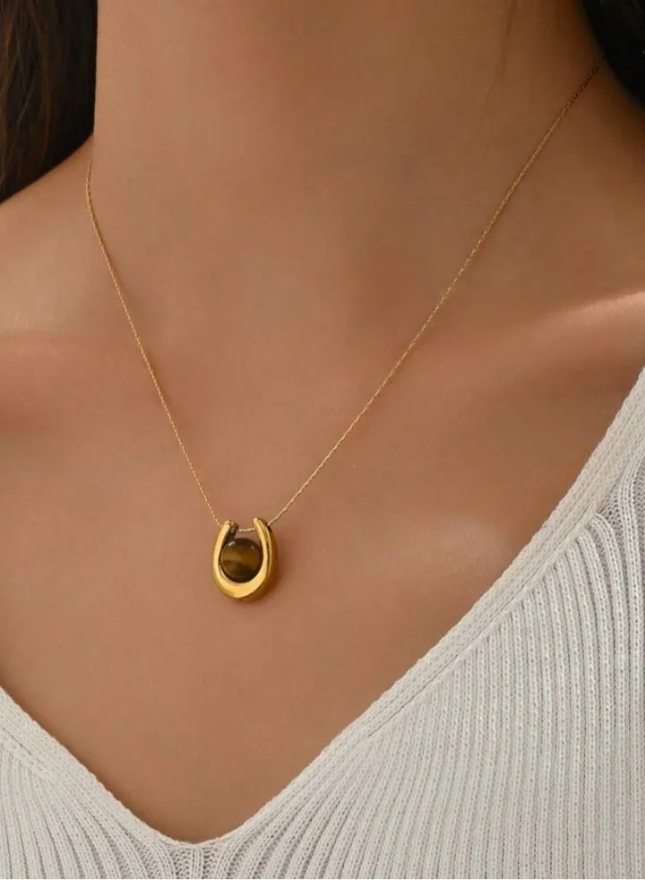 Trendy Stainless Steel Gold Plated Necklace For Women