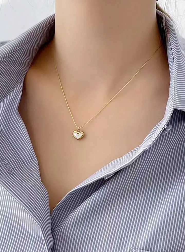 Stylish Gold Plated Stainless Steel Necklace For Women
