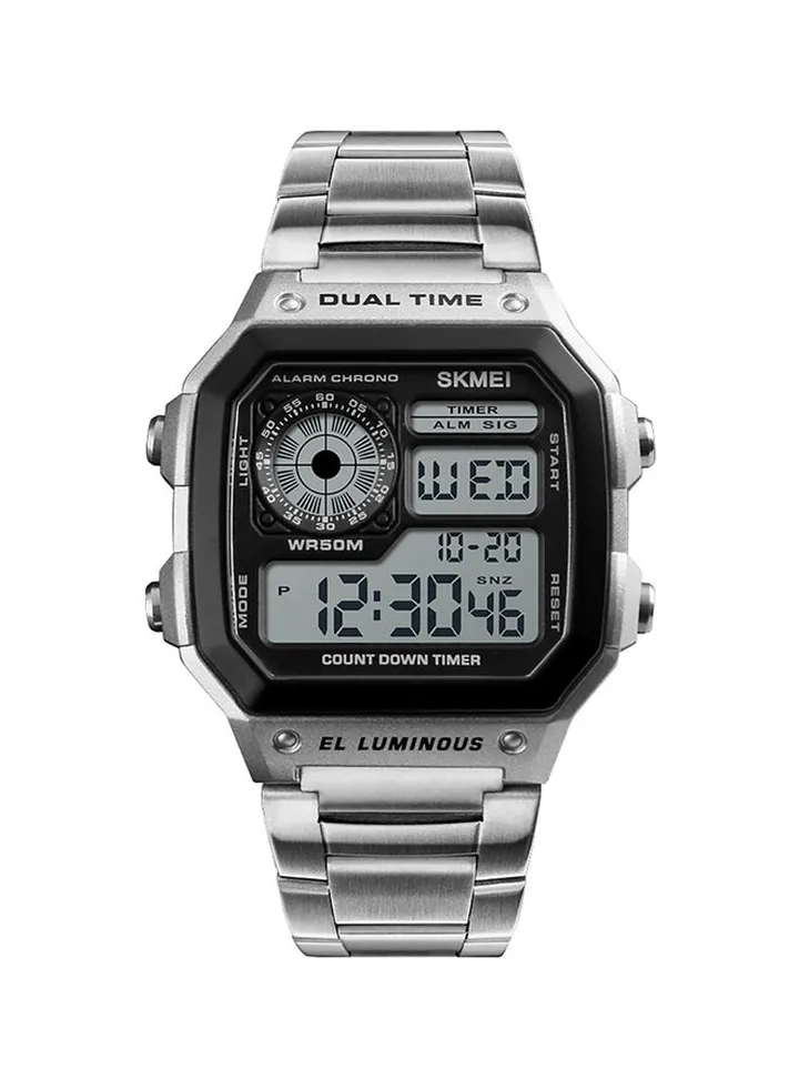 unisex Stainless Steel Digital Wrist Watch skmei 1335