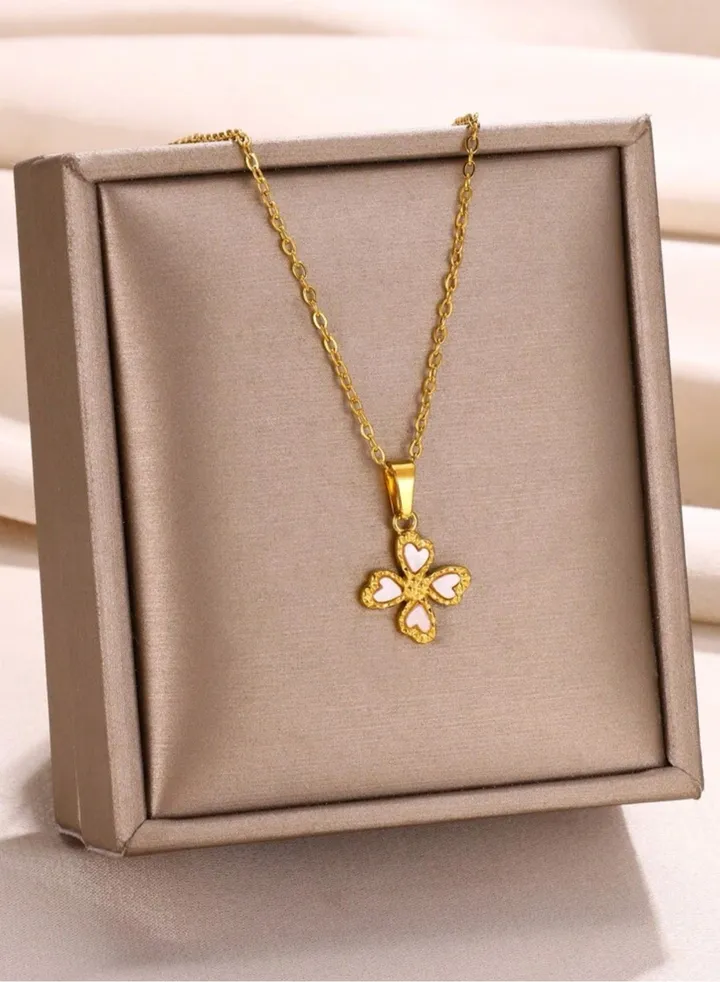 Stylish Gold Plated Stainless Steel Necklace For Women