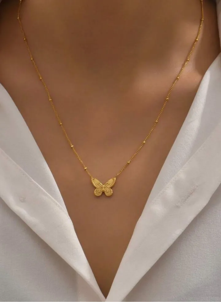 Amazing & Elegant Stainless Steel Gold Plated Necklace For Women