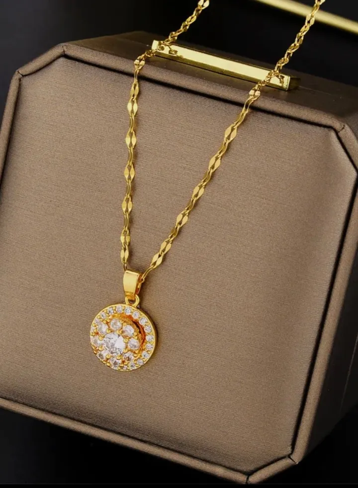 Trendy Stainless Steel Gold Plated Necklace For Women