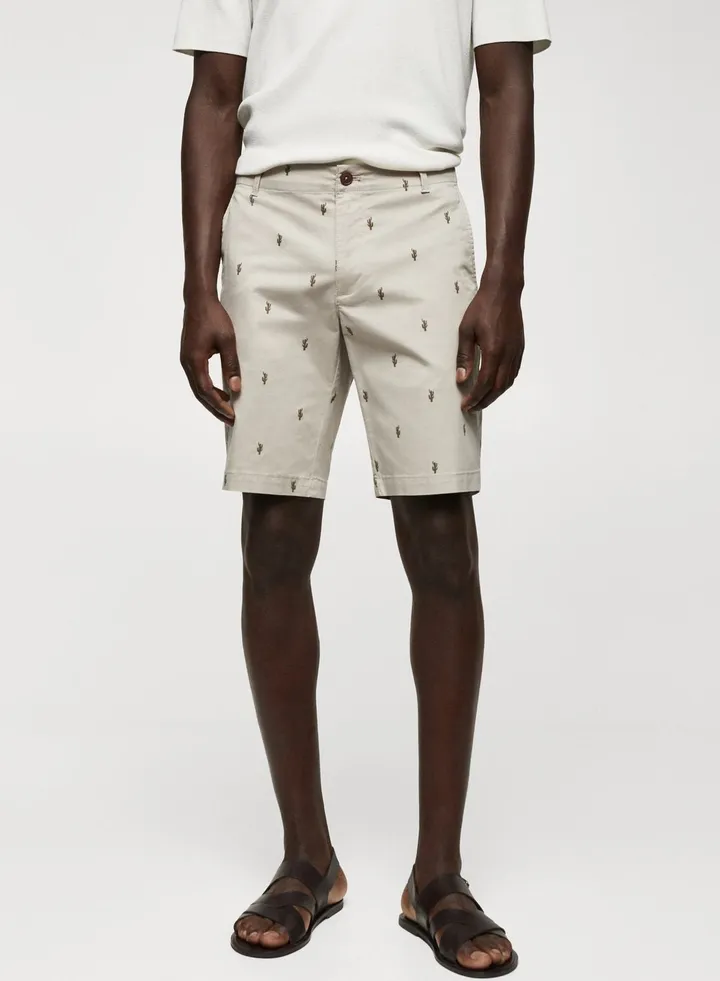 Printed Slim Fit Shorts