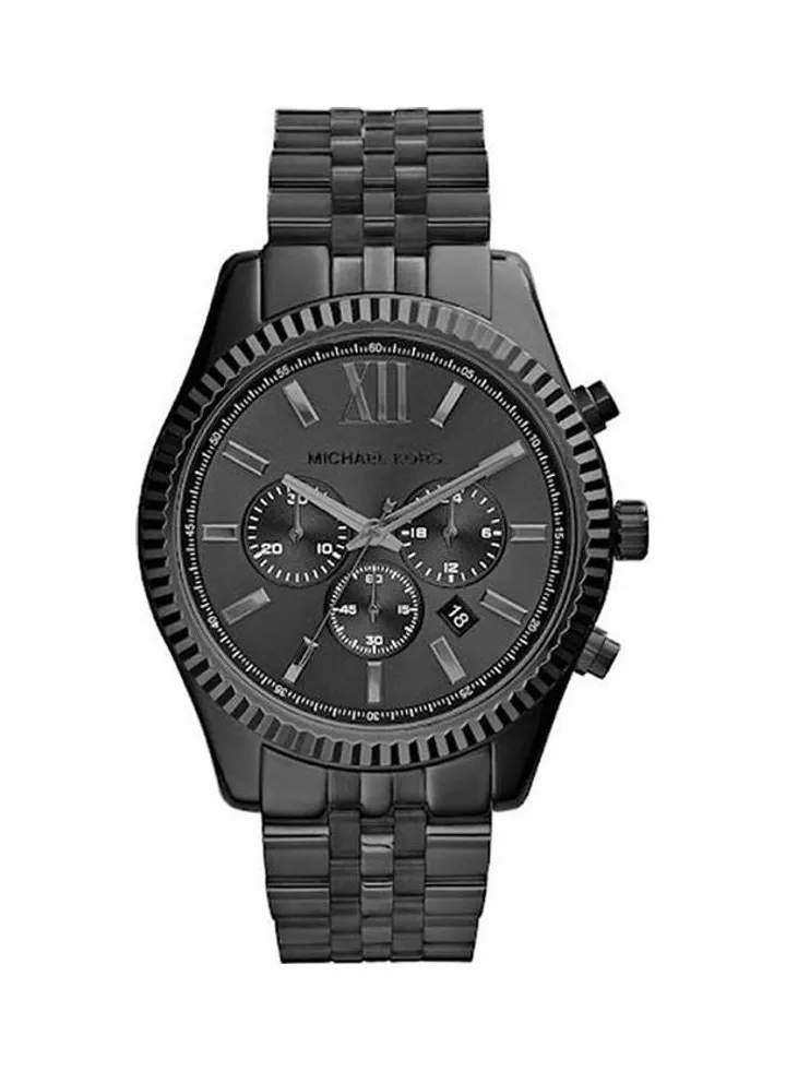Men's Stainless Steel Chronograph Buckle Watch MK8346