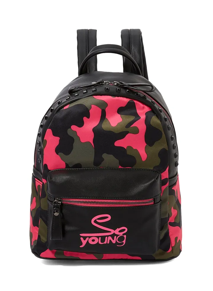 So Young Backpack Pink/Black/Green