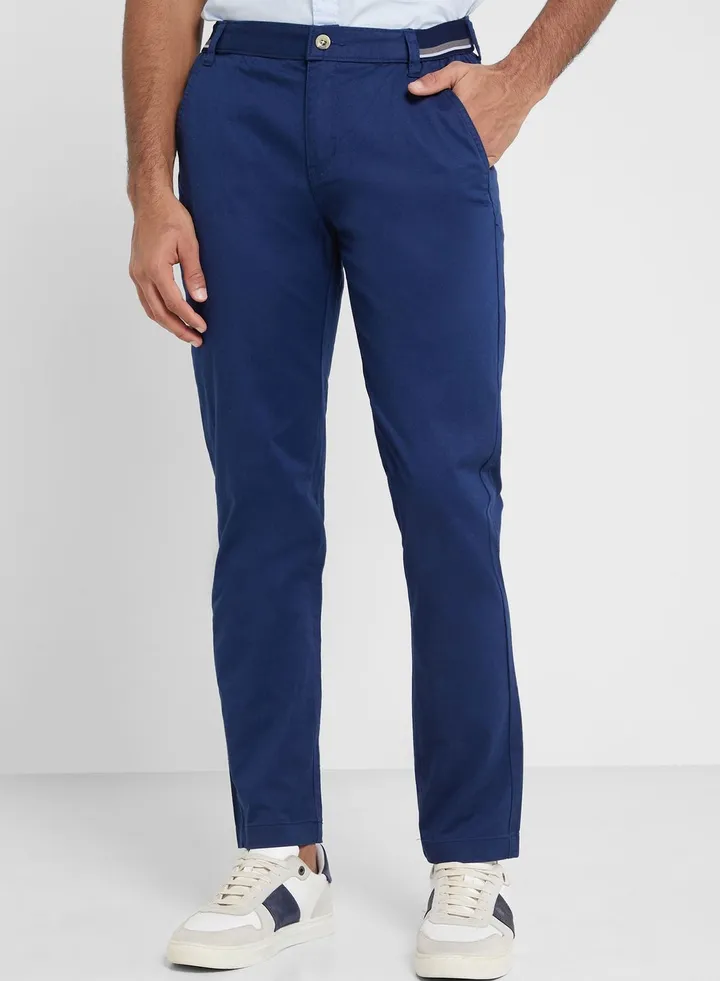Thomas Scott Men Comfort Slim Fit Cotton Lycra Chinos