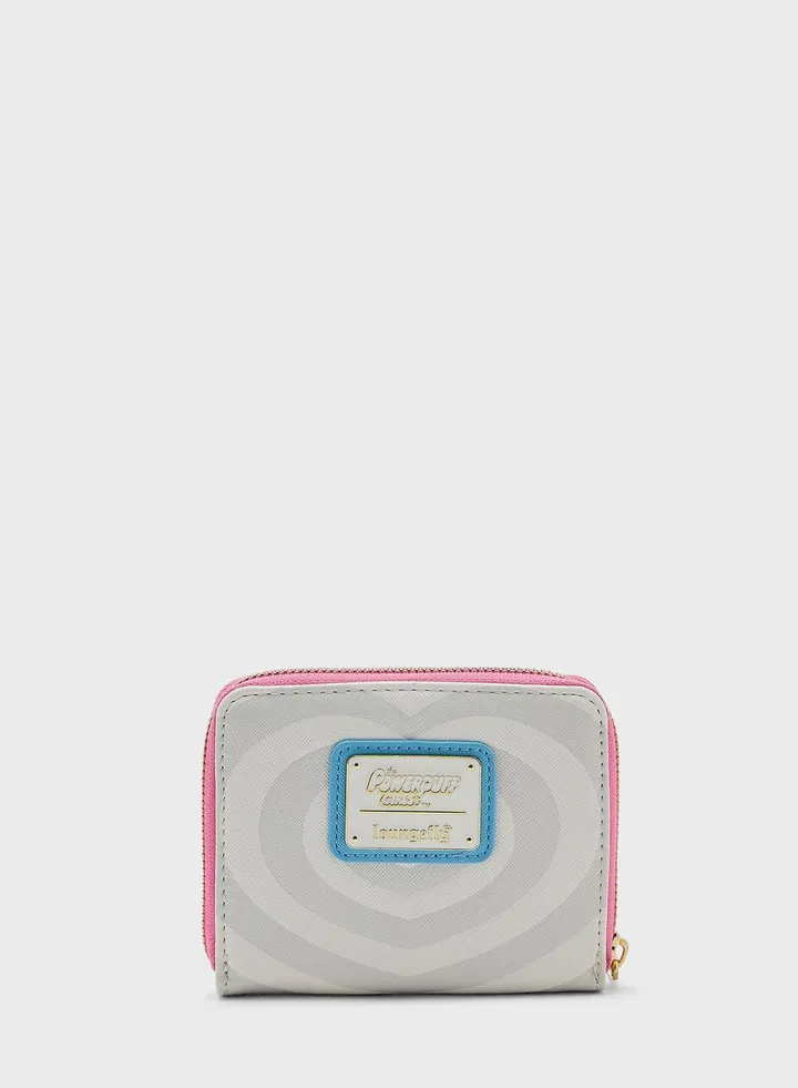 Kids Leather Power Puff Girls & Mojo Jojo Zip Around Wallet