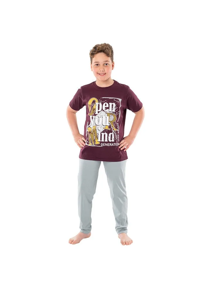 Kids Girls T-shirt and Pants Set Cat Print