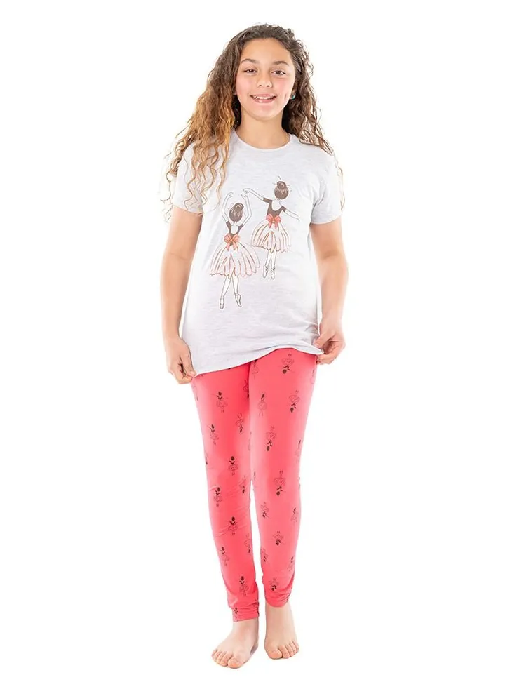 Kids Girls Leggings & T-shirt Set