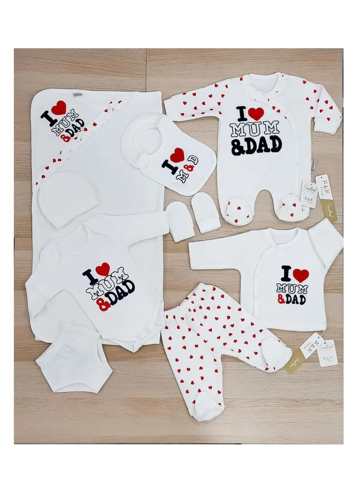 Newborn's Ten Winter Daddy Hospital Set (White Girl)