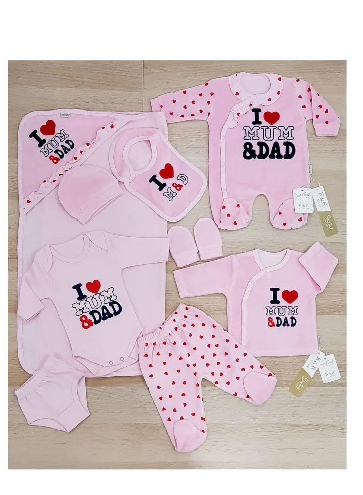 Newborn's Ten Winter Daddy Hospital Set (Pink)