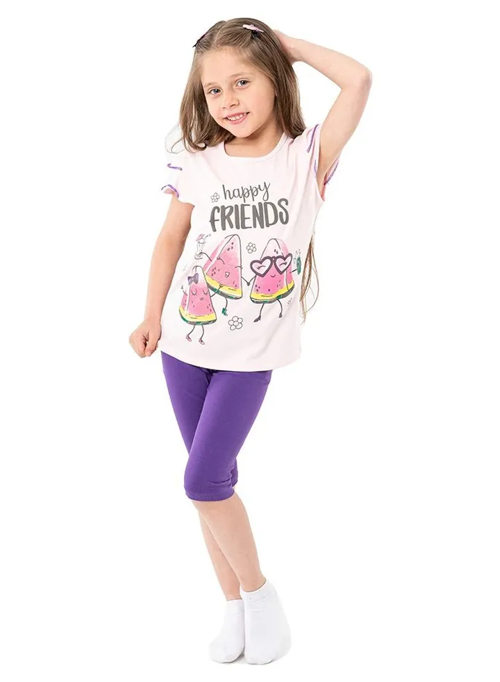 Kids Girls Leggings & T-shirt Set