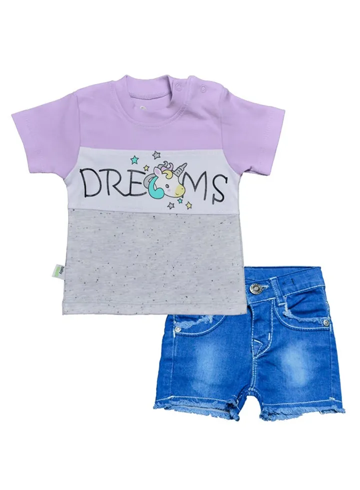 Baby Set T-shirt & denim Shorts set