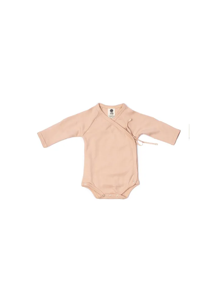 Baby bodysuit wrapover - Dusty Blush