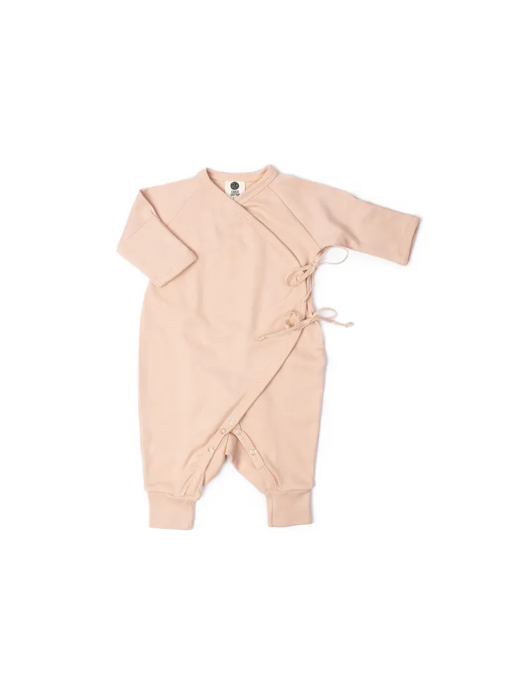 Newborn Kimono Jumpsuit - Dusty Blush