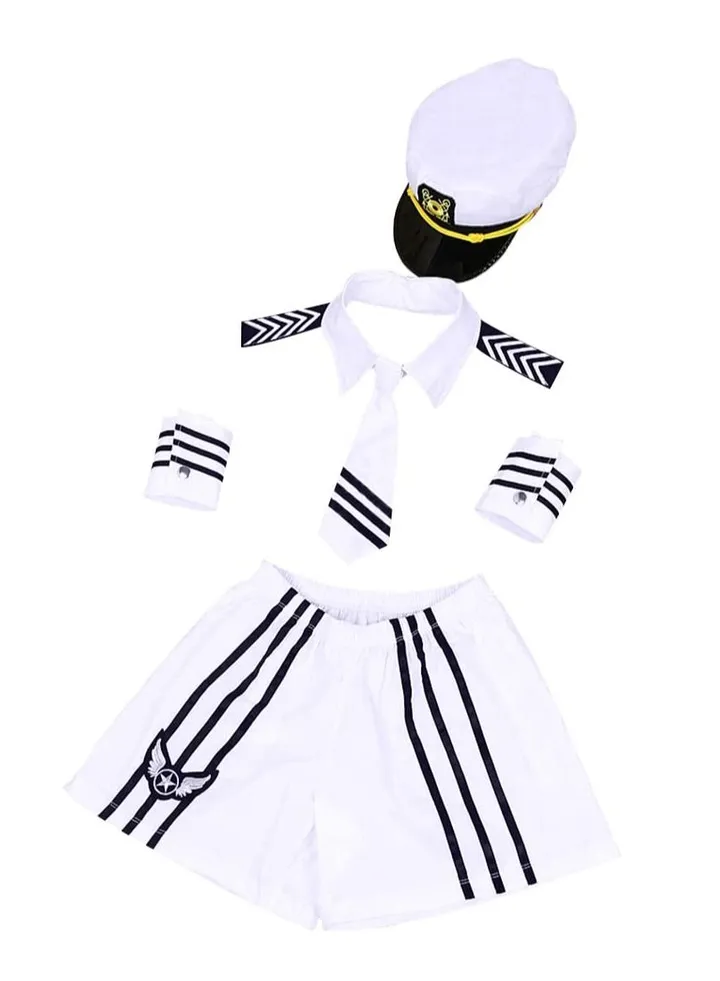 Men's Sailor Cosplay Kits Costume Outfit Lingerie Underwear for Cosplay Games