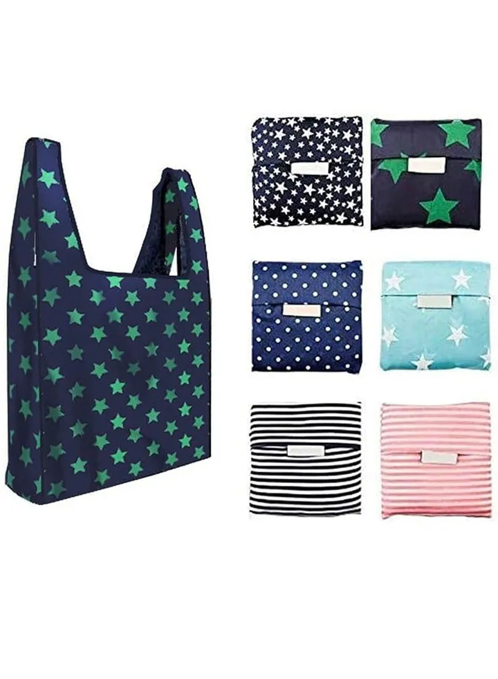 Reusable Shopping Grocery Bags with Pouch Foldable,Washable,16kg Weight Capacity,Heavy Duty Tote,Eco-Friendly Purse Bag Fits in Pocket Waterproof and Lightweight