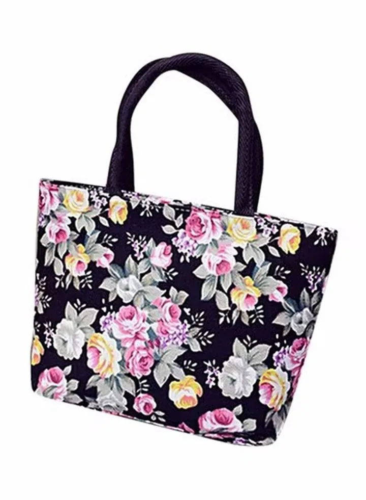 Rose Flower Printed Tote Bag