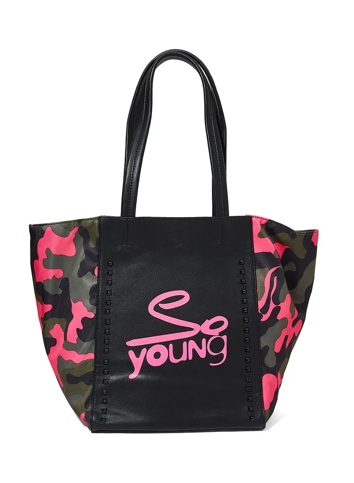 Modern Shopper Bag Pink/Black