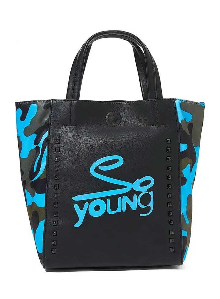 Modern Tote Bag Blue/Black