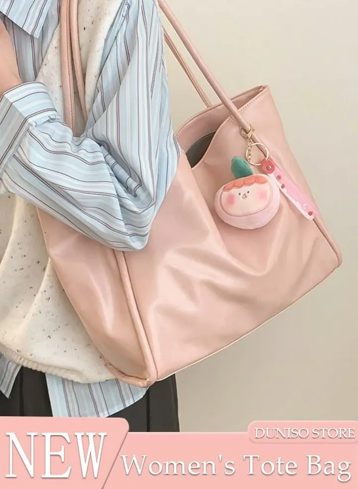 Women's Shoulder Tote Bag Faux Leather Handbag For Women Large Capacity Bucket Bag Fashionable Travel Messenger Shoulder Bag for Ladies Girls College Students